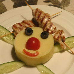 Шашлычок куриный с пюре